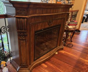 Electric Fireplace With Mirror