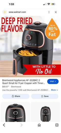 Brentwood AF-202BKC 2 Quart Air Fryer