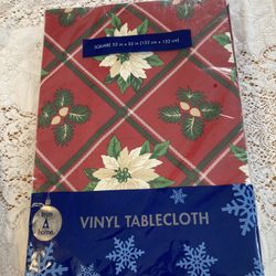 NEW Flannelback Christmas Table Cloths