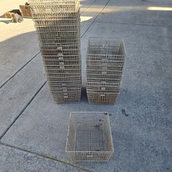Vintage Wire Gym Locker Baskets, $25 each or 4 for $80, 34 available, 12x13"