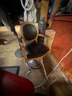 Gold and Black Barber Chair