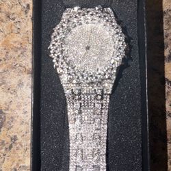 Iced Out Moissanite Watch