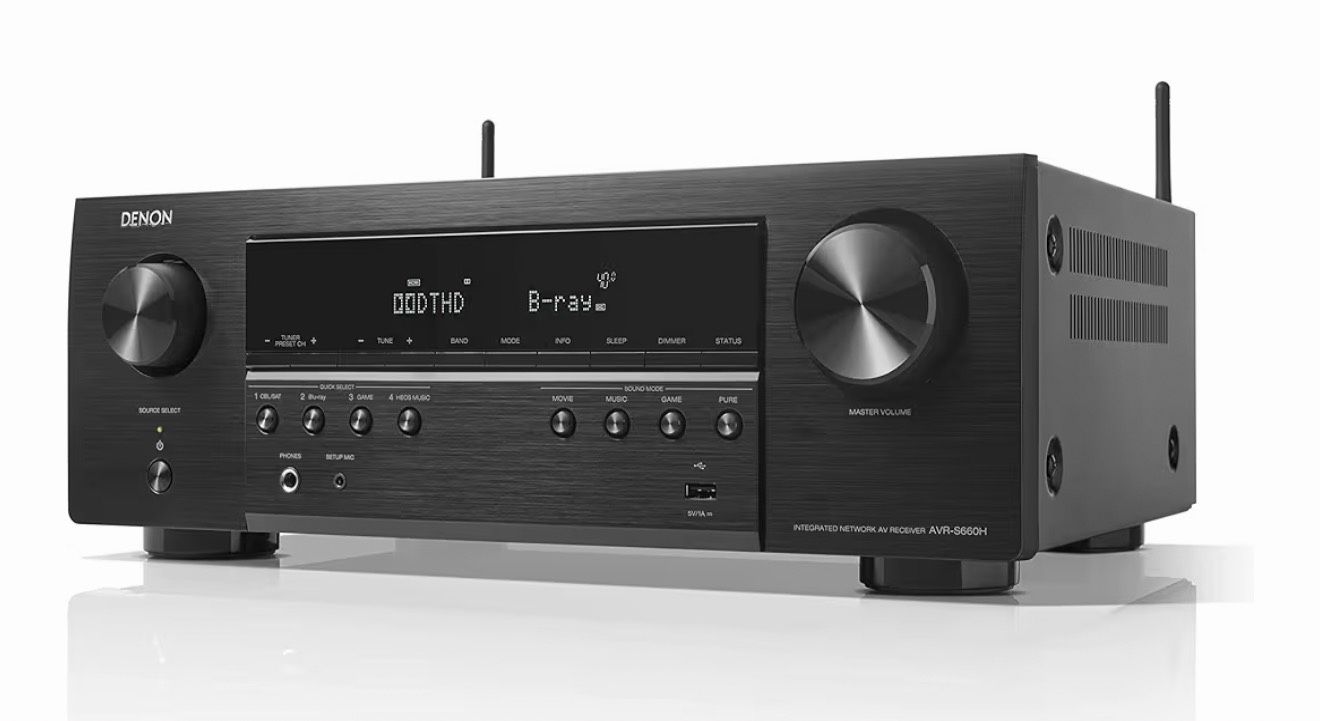 Denon Stereo Receiver W/ Polk Audio Subwoofer MartinLogan Speakers