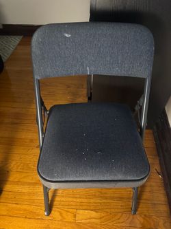 Padded Folding Chair Navy Blue
