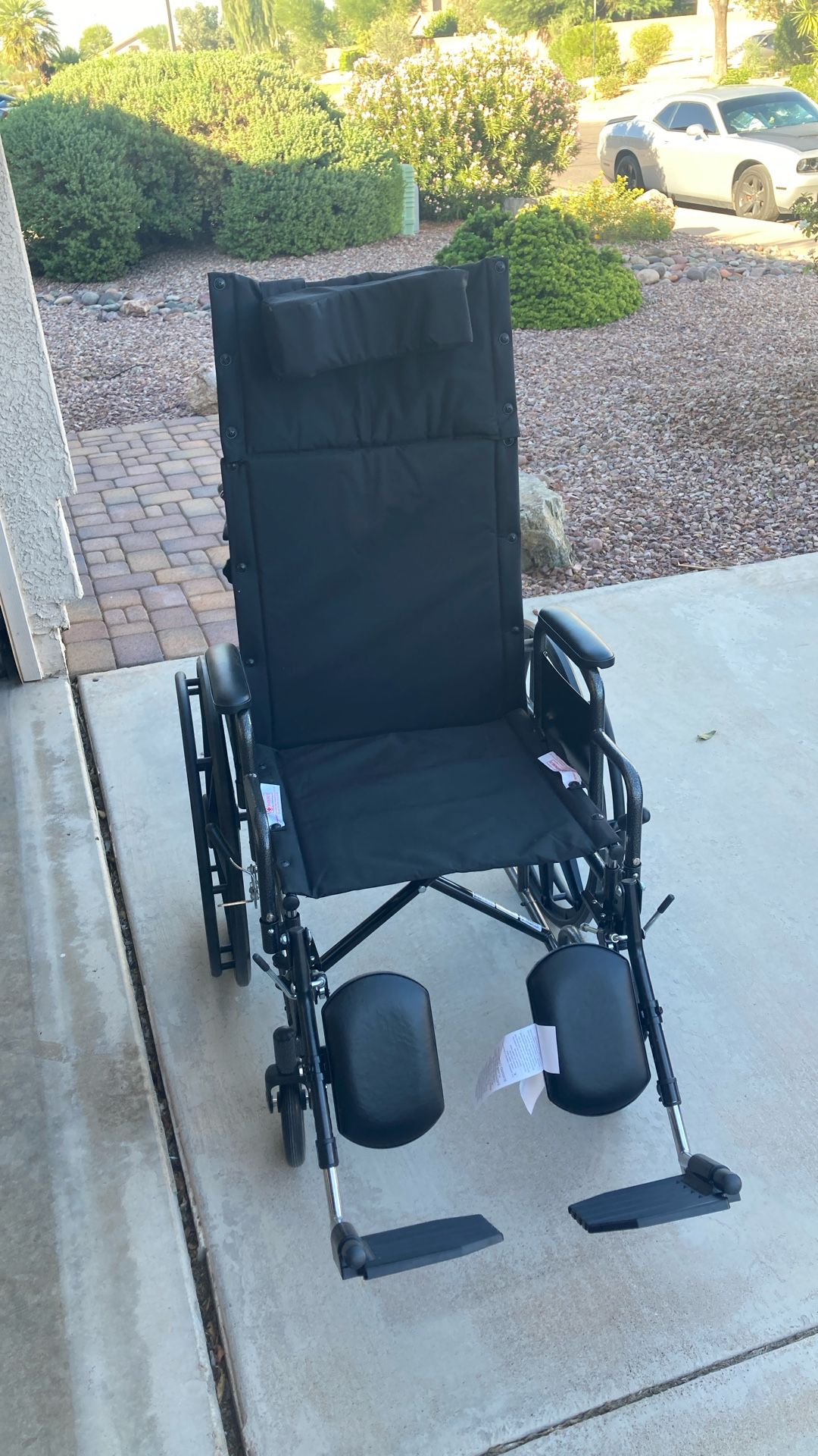 Wheelchair New With 18” Wide Seat And Fully Reclines