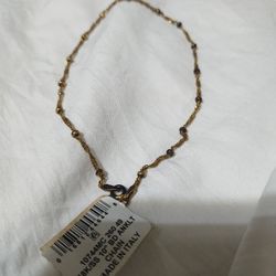 18k Gold Vintage Macy's Anklet Made In Italy 