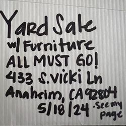 Yard Sale With Furniture 
