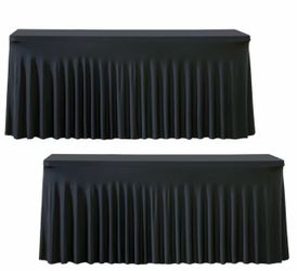 Brand new —2-Pack, 8-FT Elegant Rectangular Dessert Table