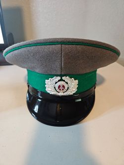 Vintage 1986 East German Border Troops Visor Cap Hat Berlin Wall DDR NVA