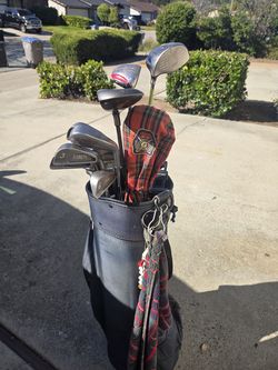 Vintage Ping irons  with vintage bag