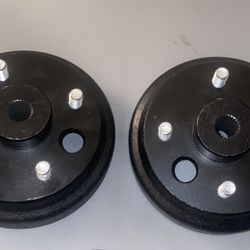 Golf Cart Brake Drum Assembly Kit Compatible with EZGO TXT, Rear Brake Drum Hub with 24 Splines Fit for 1982-up Electric and 1 2-Cycle Gas Veh