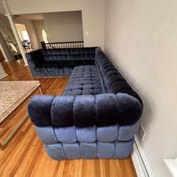 Chaise sectorial Blue Velvet 