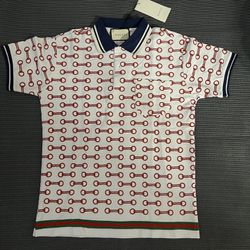 Gucci Horsebit Print Polo Shirt