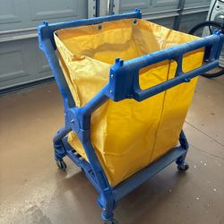 Janitorial Folding Commercial Cart Hamper