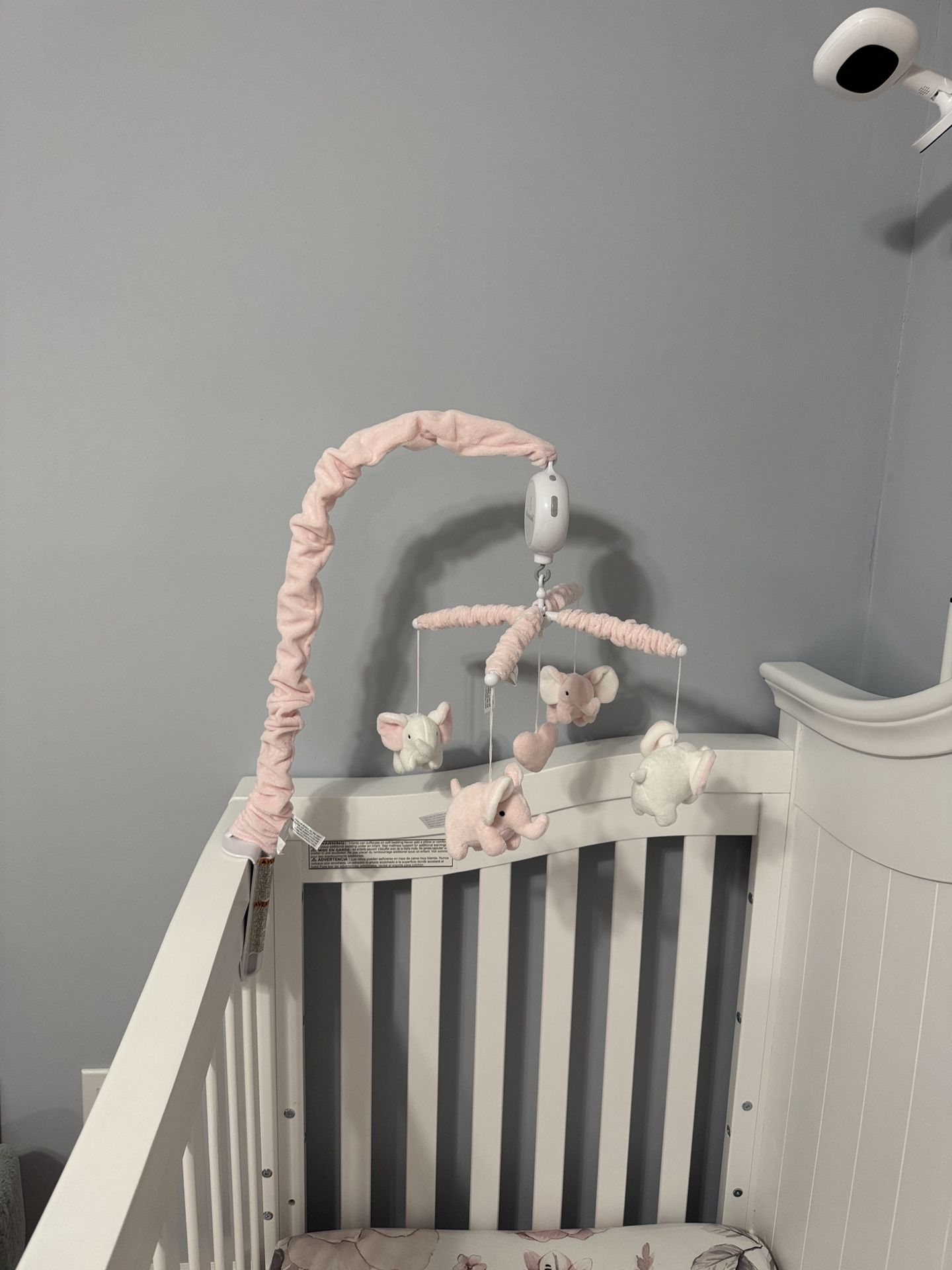 Pink Elephant Baby Mobile