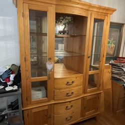 Dining Table With 6 Chairs And China Hutch 