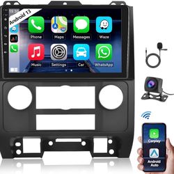 Android 13 Car Stereo with Wireless Apple Carplay Android Auto for 2008-2012 Ford Escape Mazda Tribute 9 Inch Touchscreen Car Radio with GPS Navigatio
