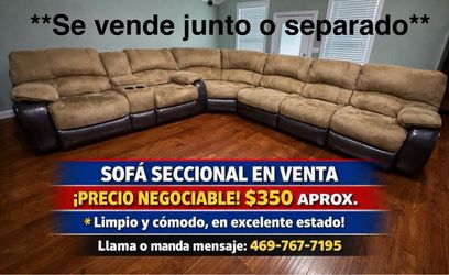 Sofá sección al junto o separado! Sectional sofa- together or separate