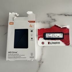 4TB HD & 1TB SSD