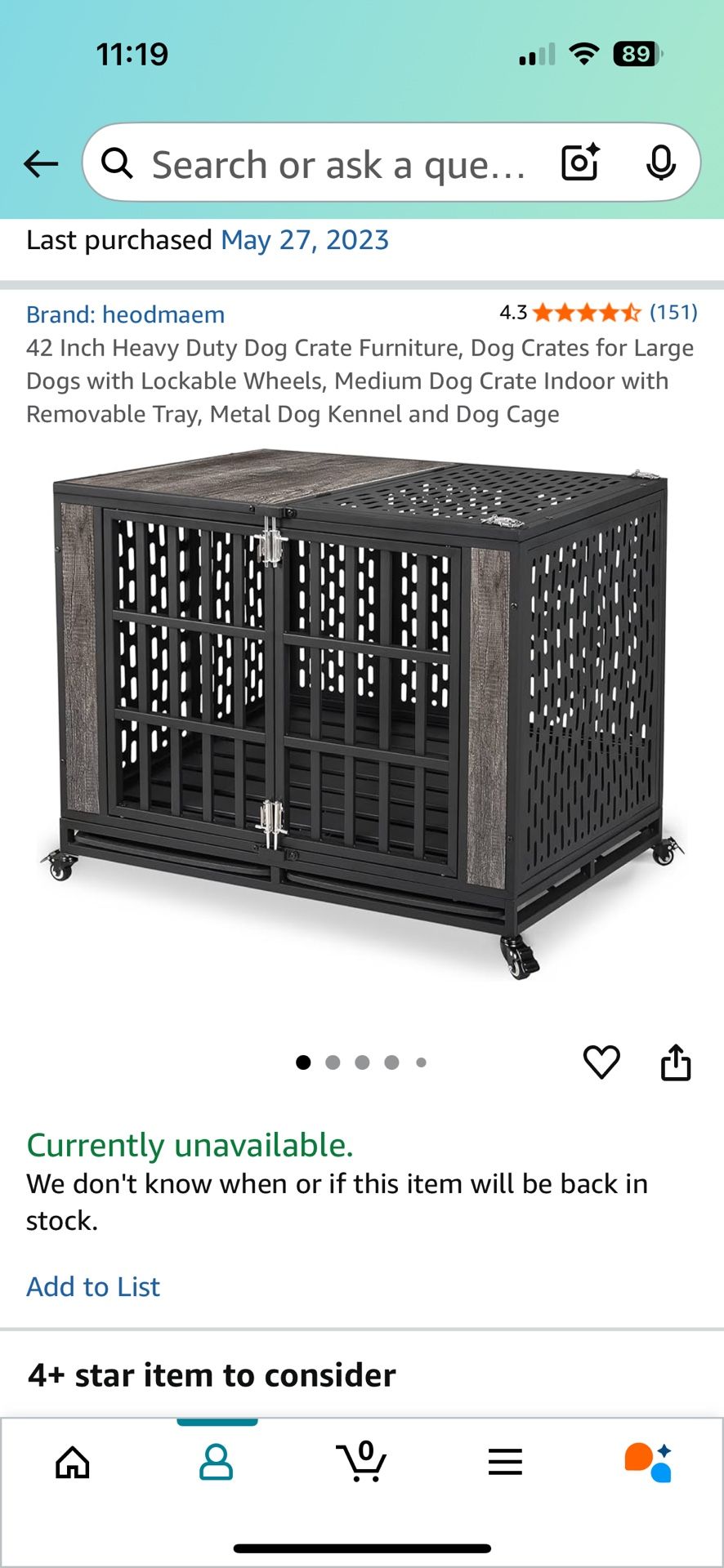 Extra Large Dog Crate