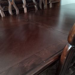 Dark Cherry Wood Dining Table