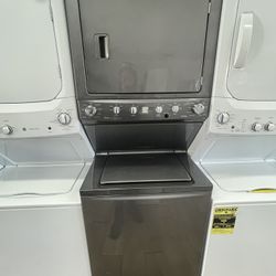 27’ Kenmore 220v Stainless Steel Washer And Electric Dryer Combo Set In Excellent Condition 