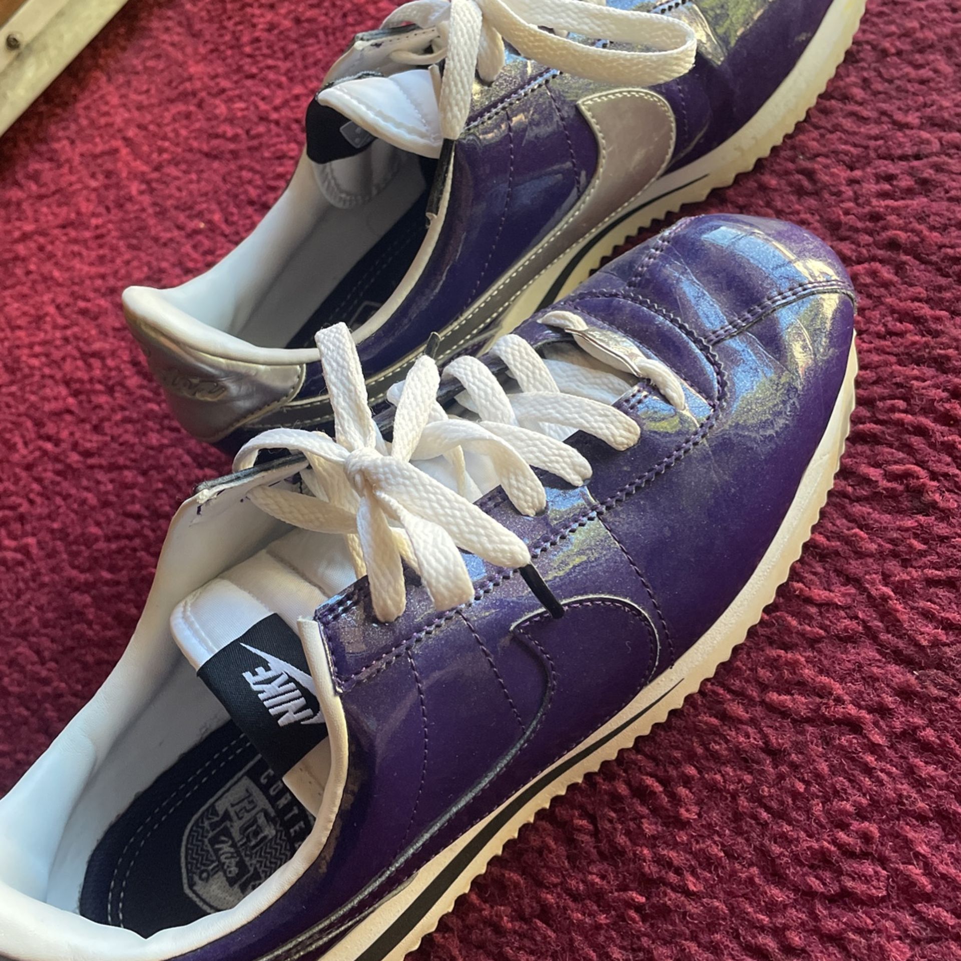 Nike Cortez 72 Basic Premium QS Purple White Silver Mens  display picture 3