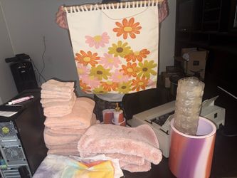 Pastel rainbow bathroom supplies