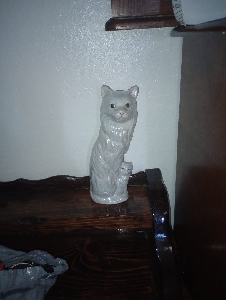 Antique Glass Cat