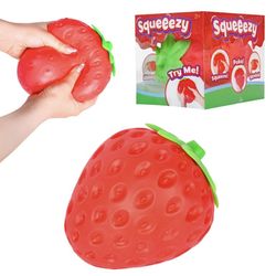 Sunny Days Jumbo Fruit Squeezy Strawberry Toy Stress Sensory TikTok Fidget Toy
