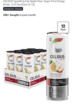 Celsius Sparkling Fuji Apple Pear Energy Drink 12-Pack