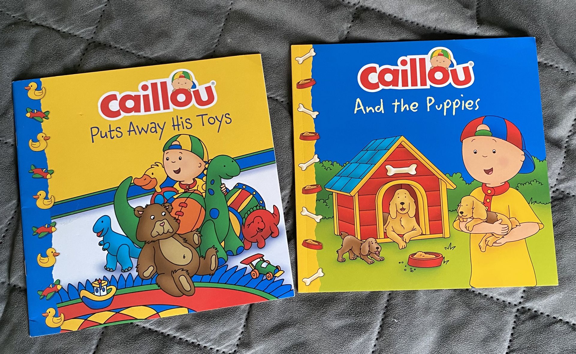 📕Caillou and the Puppies and Caillou Puts Away His Toys Children Books - x2