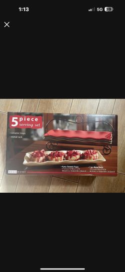 5 Pc Serving Set Ceramic