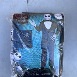 Jack Skellington Adult Deluxe Halloween Costume XXL Nightmare Before Christmas