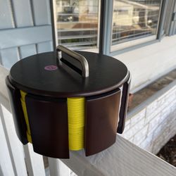 Poker Chip Caddy With Chips