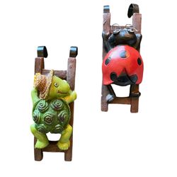 Flower Pot Huggers, Ladybug And Turtle 