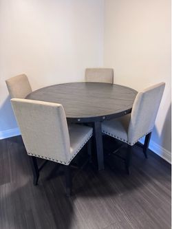 Dining table hard wood with chairs