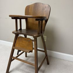 Vintage High chair - Solid Wood