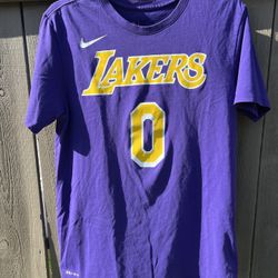 Los Angeles Lakers Kyle Kuzma #0 Purple Nike The Nike Tee Dri Fit TShirt Medium