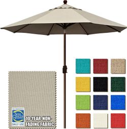 9ft Outdoor Patio Market Umbrella With Tilt and Crank table umbrella