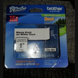 Brand New P-Touch Tape 1" Size