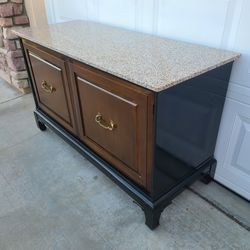 Sturdy granite top cabinet vintage