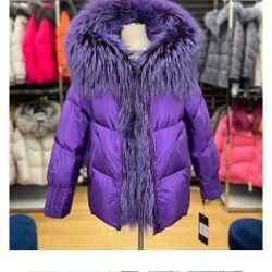 Alaska - Genuine Silver Fox Fur Down Fill Finish Coat 