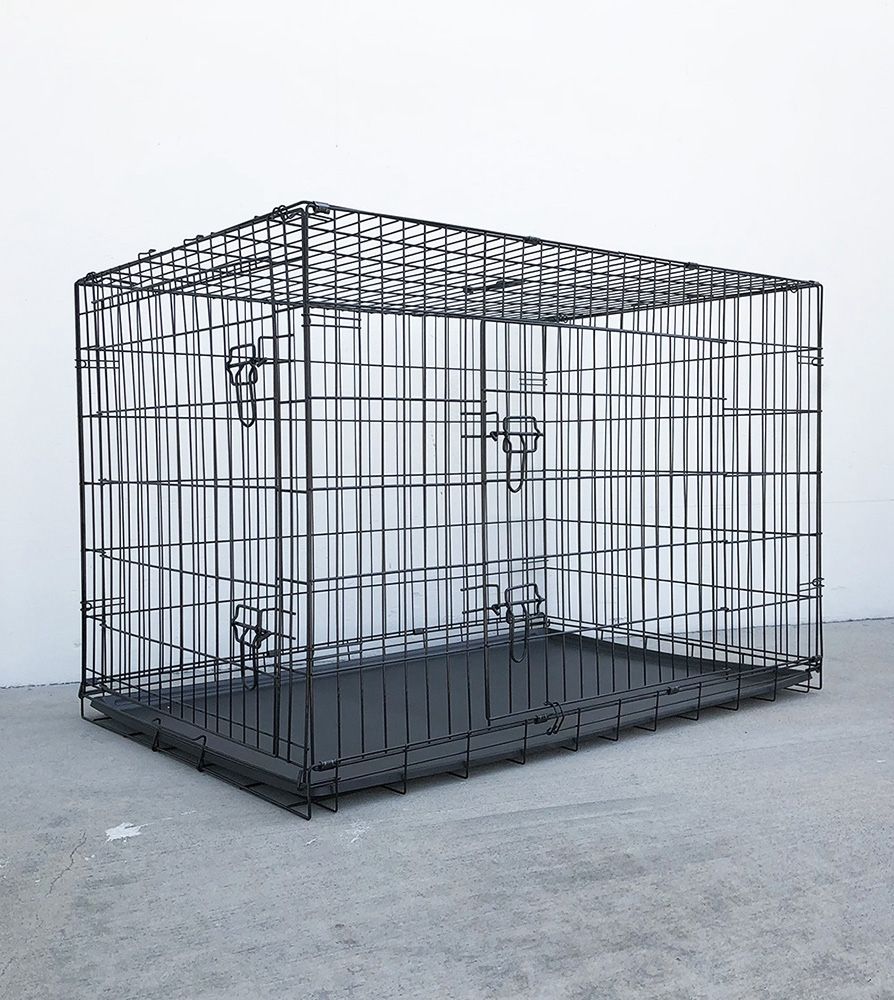 New In Box $70 XL 48 Inch Dog Crate Kennel Pet Cage With Plastic