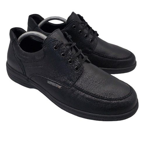 MEPHISTO 'Douk' Hydro Protect Shoes Black Leather Mens 10 Oxfords Portugal $329