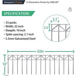 25 Pack Animal Barrier Fence 10”x32”