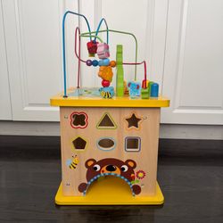 Fat Brain Toys Deluxe Busy Time Play Cube