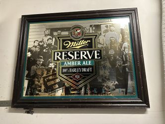 1994 Miller Reserve Amber Ale Mirror Civil War Background