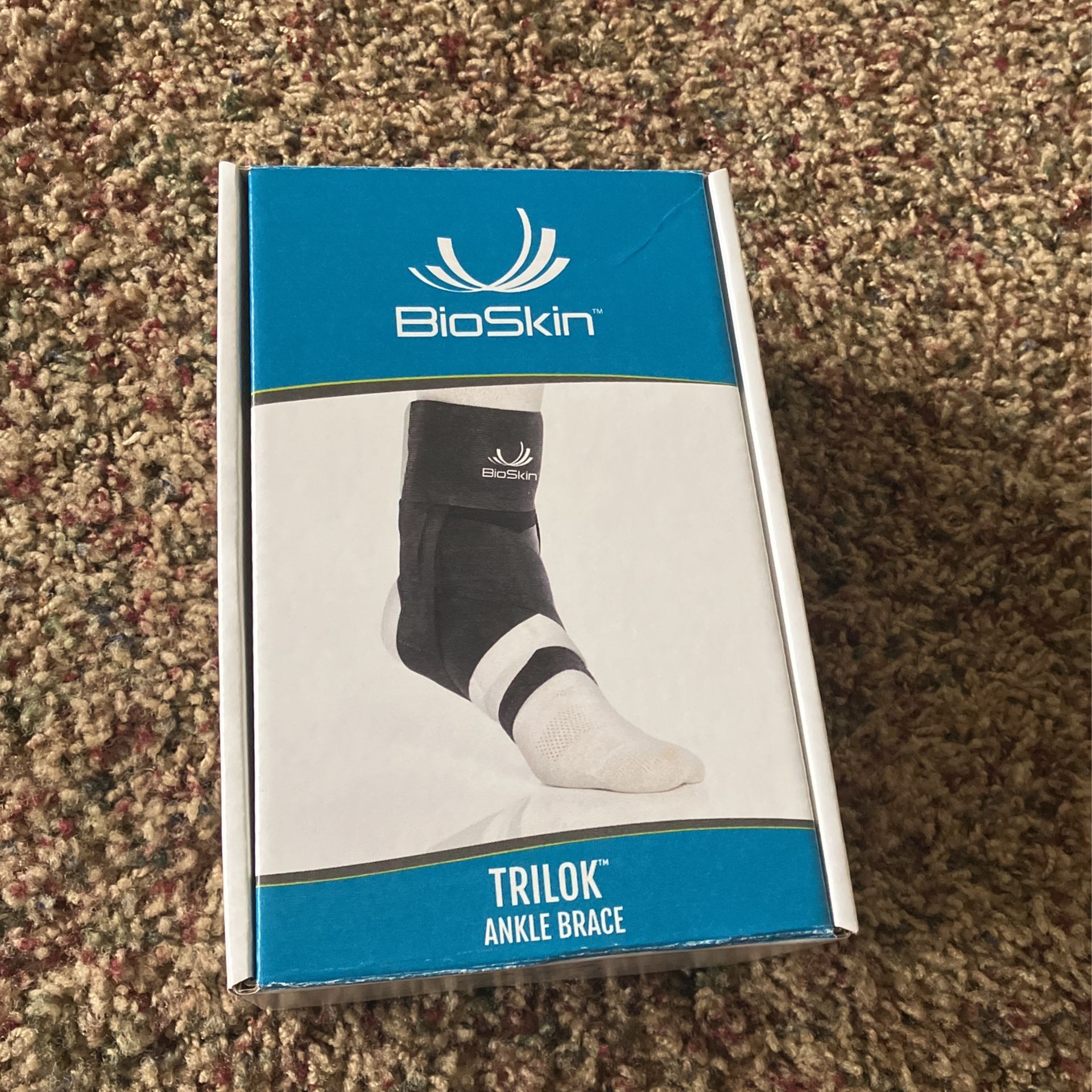 BioSkin TriLok Ankle Brace for Sprains, Ach Support and Plantar Fasciitis, Size Large.