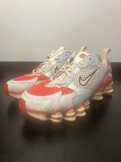 SIZE 6.5 W0MAN - Nike Shox TL Nova White Laser Crimson